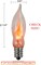 A101 Flicker Flame Light Bulb - 3 Watt, 130 Volt, E12 Candelabra Base, Nickel Plated Base - Dances with a Flickering Orange Glow | 5 Pack
